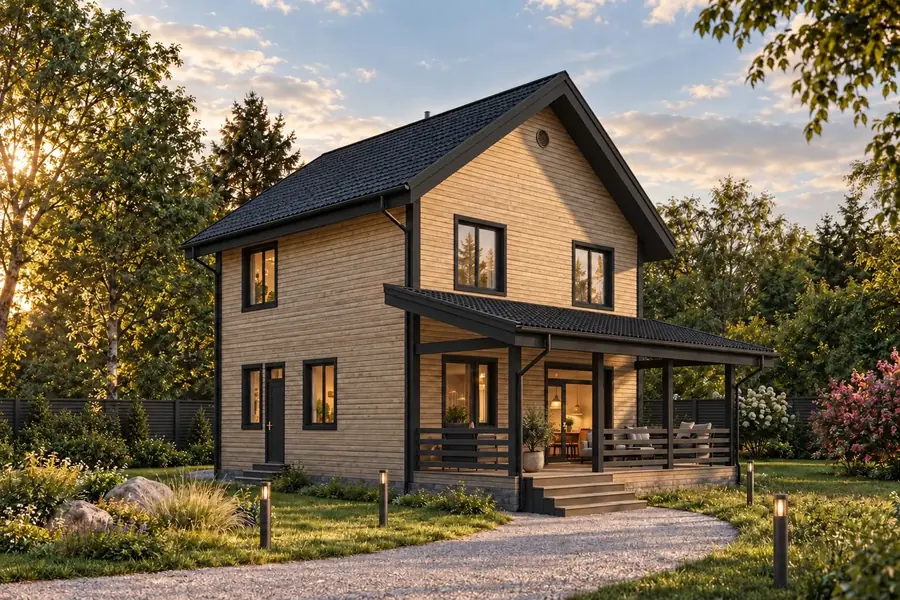 Классический проект двухэтажного дома 8,0х11,0-152 м²