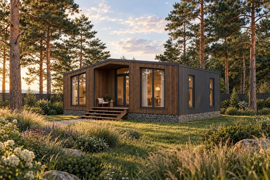 Проект модульного дома 9 x 5 м, 36 м²
