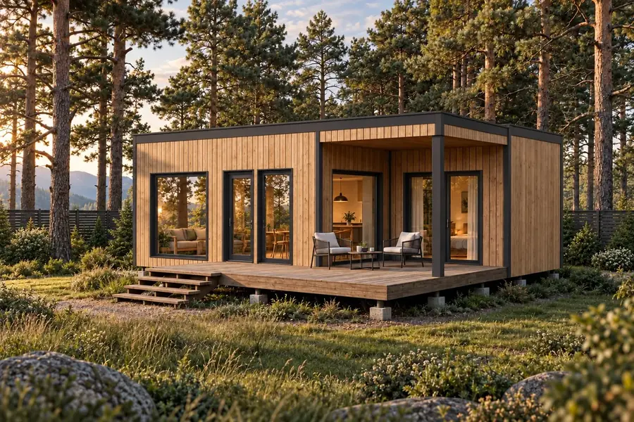 Проект модульного дома 6 x 9 м, 61 м²